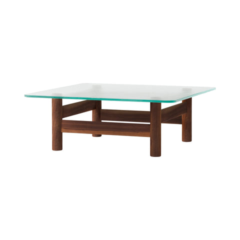 Audo Copenhagen Brasilia Lounge Table in Walnut, packshot on white