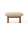 brasilia lounge ottoman with natural oak base and boucle fabric designed by Anderssen & Voll for audo copenhagen