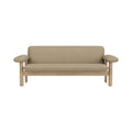 Audo Copenhagen Brasilia Sofa in Natural Oak with Audo Bouclé 02, packshot on white