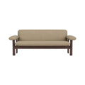 Audo Copenhagen Brasilia Sofa in Walnut with Audo Bouclé 02, packshot on white