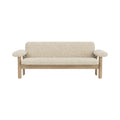 Audo Copenhagen Brasilia Sofa in Natural Oak with Sheepskin Natural, packshot on white