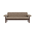 Audo Copenhagen Brasilia Sofa in Dark Stained Oak with Sheepskin Sahara, packshot on white