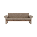 Audo Copenhagen Brasilia Sofa in Walnut with Sheepskin Sahara, packshot on white