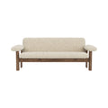 Audo Copenhagen Brasilia Sofa in Walnut with Sheepskin Natural, packshot on white