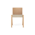 Audo Copenhagen Ready Dining Chair, Partially Upholstered in Natural Oak with Audo Bouclé 02, packshot on white