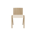 Audo Copenhagen Ready Dining Chair, Partially Upholstered in Natural Oak with Logan Jasmine, packshot on white