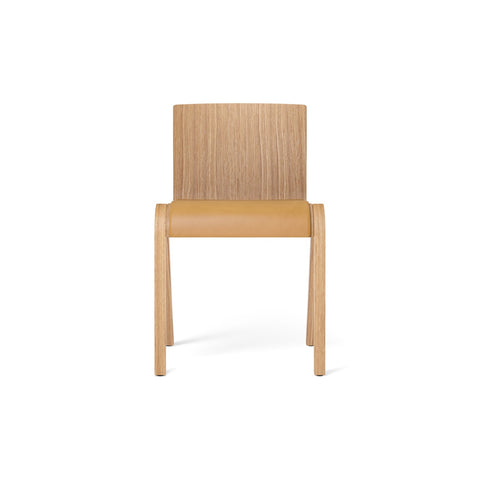 Audo Copenhagen Ready Dining Chair, Partially Upholstered in Natural Oak with Aida 0250, packshot on white
