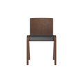 Audo Copenhagen Ready Dining Chair, Partially Upholstered in Red Stained Oak with Aida 1618, packshot on white