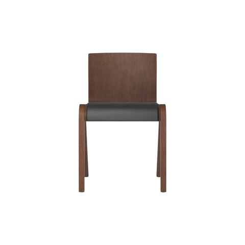 Audo Copenhagen Ready Dining Chair, Partially Upholstered in Red Stained Oak with Aida 1618, packshot on white