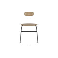 Audo Copenhagen Afteroom Dining Chair, Upholstered Seat in Natural Oak with Sierra 1611, packshot on white