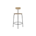 Audo Copenhagen Afteroom Bar & Counter Chair, Upholstered Seat Counter in Natural Oak with Sierra 1611, packshot on white
