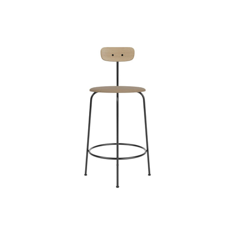 Audo Copenhagen Afteroom Bar & Counter Chair, Upholstered Seat Counter in Natural Oak with Sierra 1611, packshot on white