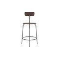 Audo Copenhagen Afteroom Bar & Counter Chair, Non-Upholstered Counter in Dark Stained Oak, packshot on white