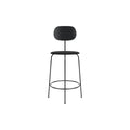 Audo Copenhagen Afteroom Plus Bar & Counter Chair, Upholstered Seat Counter in Black Painted Ash with Sierra 1001, packshot on white