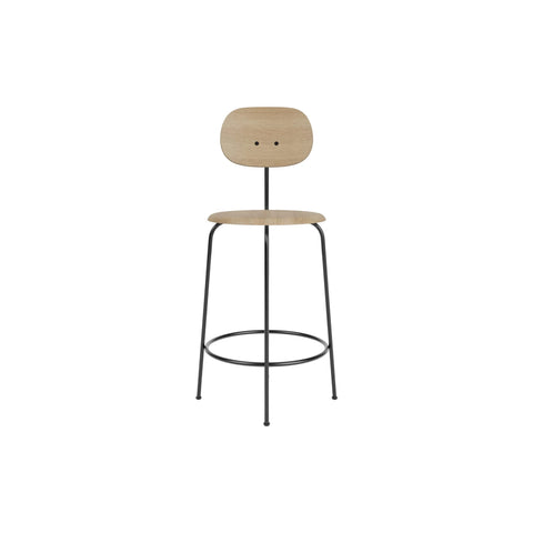 Audo Copenhagen Afteroom Plus Bar & Counter Chair, Non-Upholstered Counter in Natural Oak, packshot on white
