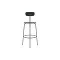 Audo Copenhagen Afteroom Bar & Counter Chair, Non-Upholstered Bar in Black Painted Ash, packshot on white