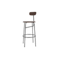 Audo Copenhagen Afteroom Bar & Counter Chair, Non-Upholstered Bar in Dark Stained Oak, packshot on white
