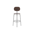 Audo Copenhagen Afteroom Plus Bar & Counter Chair, Non-Upholstered Bar in Dark Stained Oak, packshot on white