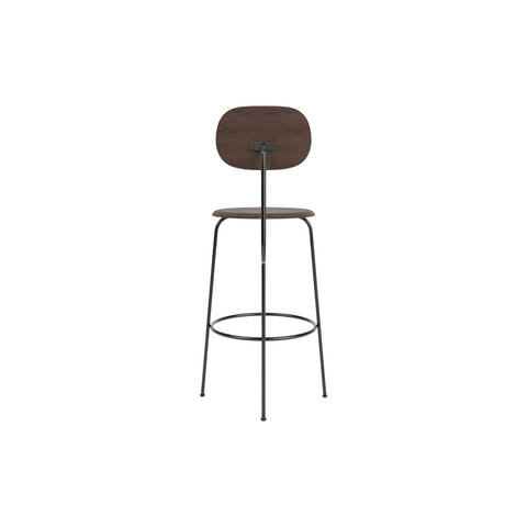 Audo Copenhagen Afteroom Plus Bar & Counter Chair, Non-Upholstered Bar in Dark Stained Oak, packshot on white
