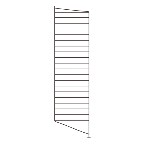 single string system floor panel in dark brown