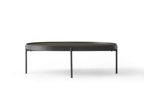 NoNo coffee table in brown glass finish designed by norm architects for audo copenhagen