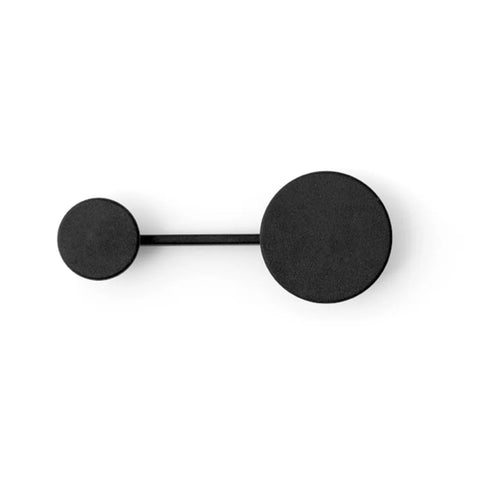 Audo Copenhagen Afteroom Coat Hanger, Small in Powder Coated Black, packshot on white