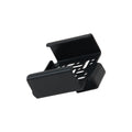 Pedestal Apple TV 4K Mount in Charcoal, steel Apple TV bracket, shown alone against a plain white background