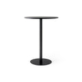 Audo Copenhagen Harbour Column Table, Round, Bar Height 32", Round Base in Black Stained Oak Veneer, packshot on white