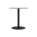 Audo Copenhagen Harbour Column Table, Rectangular Dining Height in Round Base and Sand Stone, packshot on white
