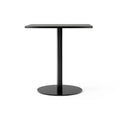 Audo Copenhagen Harbour Column Table, Rectangular Dining Height in Round Base and Charcoal Linoleum, packshot on white