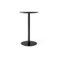 Audo Copenhagen Harbour Column Table, Rectangular Counter Height in Round Base and Black Stained Oak Veneer, packshot on white