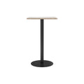 Audo Copenhagen Harbour Column Table, Rectangular Bar Height in Round Base and Sand Stone, packshot on white