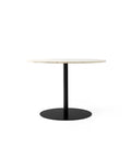 harbour column dining table with white marble top designed by norm architects for audo copenhagen