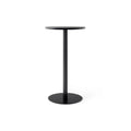 Audo Copenhagen Harbour Column Table, Round, Bar Height 24", Round Base in Charcoal Linoleum, packshot on white
