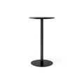 Audo Copenhagen Harbour Column Table, Round, Bar Height 24", Round Base in Black Stained Oak Veneer, packshot on white