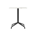 Audo Copenhagen Harbour Column Table, Rectangular Dining Height in Star Base and Off White Marble, packshot on white