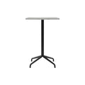 Audo Copenhagen Harbour Column Table, Rectangular Counter Height in Star Base and Off White Marble, packshot on white