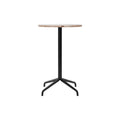 Audo Copenhagen Harbour Column Table, Round, Counter Height 24", Star Base in Sand Stone, packshot on white