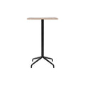 Audo Copenhagen Harbour Column Table, Rectangular Bar Height in Star Base and Sand Stone, packshot on white