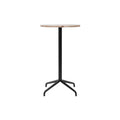 Audo Copenhagen Harbour Column Table, Round, Bar Height 24", Star Base in Sand Stone, packshot on white