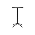 Audo Copenhagen Harbour Column Table, Round, Bar Height 24", Star Base in Charcoal Linoleum, packshot on white