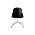 Audo Copenhagen Harbour Side Chair, Dining Height, Upholstered in Polished Aluminum Star Base with Swivel with Aida 1618, packshot on white