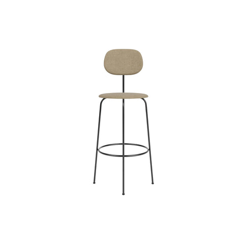 Audo Copenhagen Afteroom Plus Bar & Counter Chair, Fully Upholstered Bar in Audo Bouclé 02, packshot on white