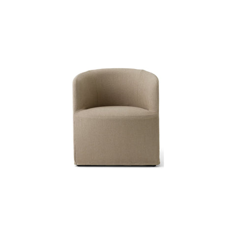Audo Copenhagen Tearoom Chair, With Loose Cover, Club Chair in Logan Sand, packshot on white