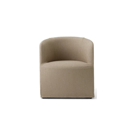 Audo Copenhagen Loose Cover for Tearoom Chair, Without Swivel, Club Chair in Logan Sand, packshot on white