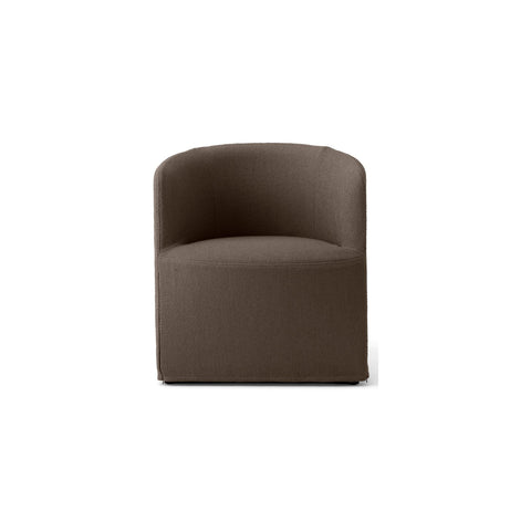 Audo Copenhagen Loose Cover for Tearoom Chair, Without Swivel, Club Chair in Logan Flint, packshot on white