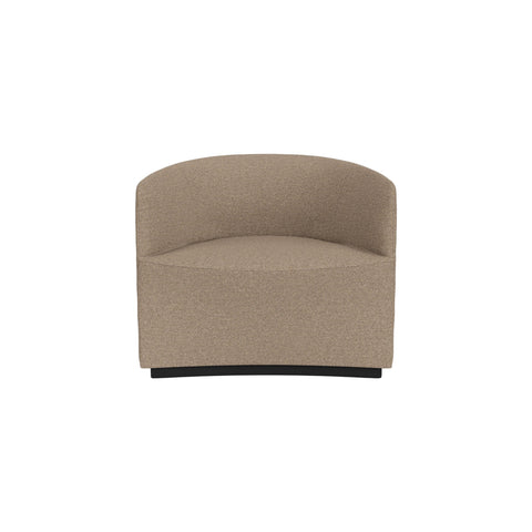 Audo Copenhagen Tearoom Chairs and Sofas, Lounge Chair in Logan Flint, packshot on white