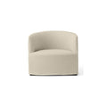 Audo Copenhagen Tearoom Chair, With Loose Cover, Lounge Chair in Logan Jasmine, packshot on white