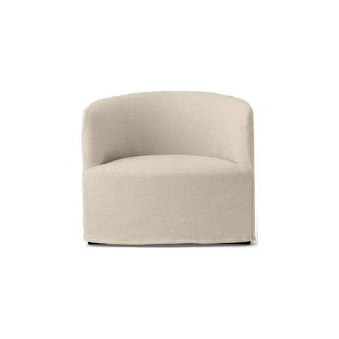 Audo Copenhagen Loose Cover for Tearoom Chair, Without Swivel, Lounge Chair in Logan Jasmine, packshot on white