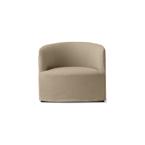 Audo Copenhagen Tearoom Chair, With Loose Cover, Lounge Chair in Logan Sand, packshot on white